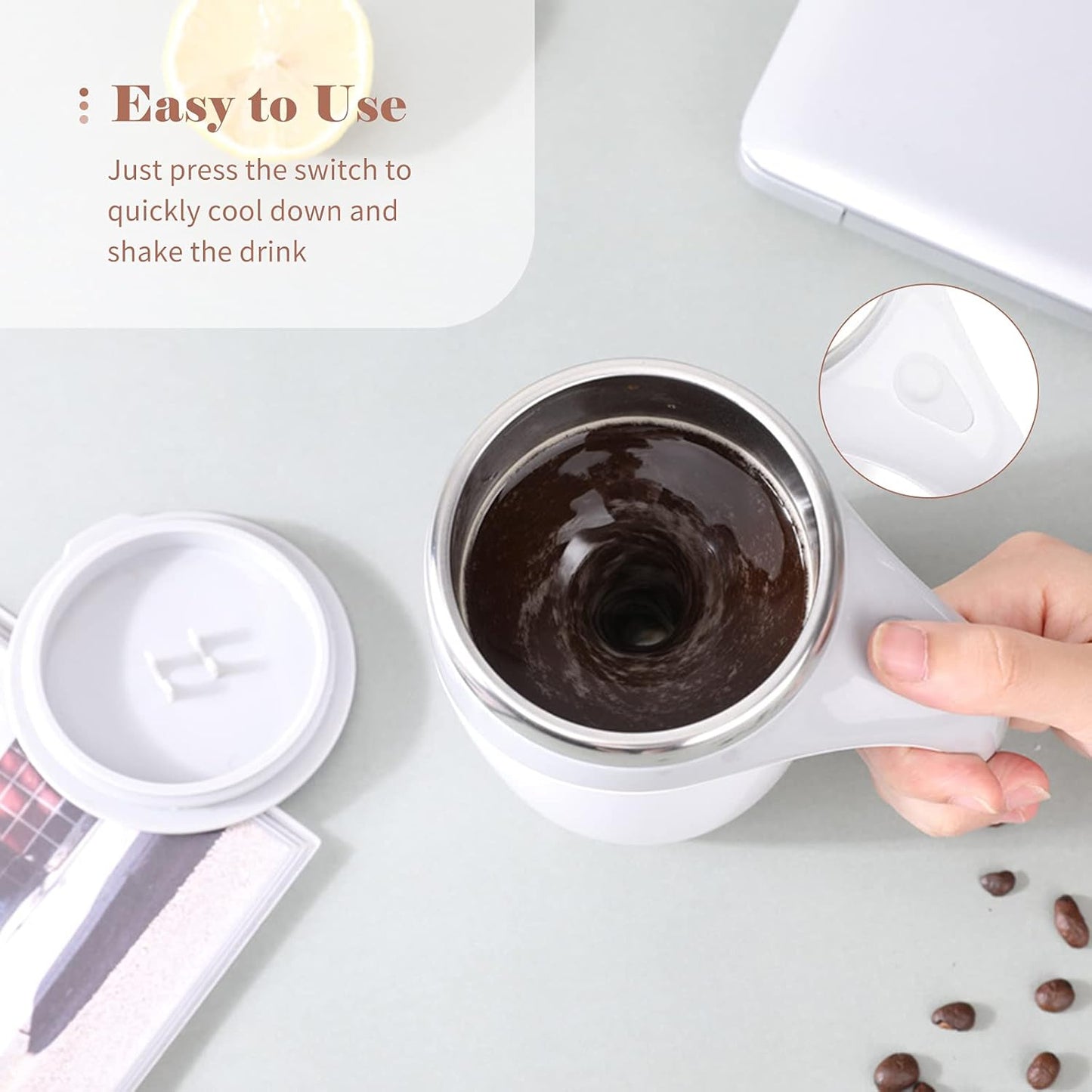 380ML Self Stirring Mug with Lid